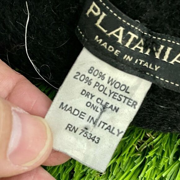 Platania Wool Blend Head Wrap with floral accent. One size. - Picture 6 of 8